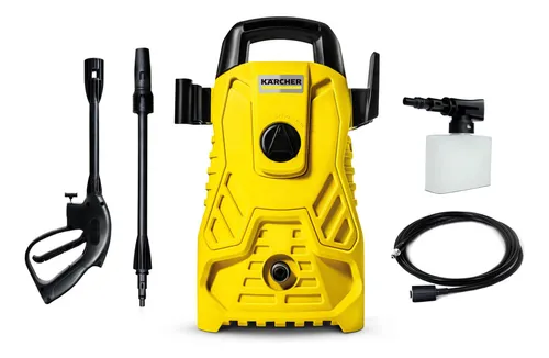 Lavadora De Alta Pressão Kärcher Compacta 1500 Psi/libras 1400w 300l/h Com Aplicador De Detergente E Lança Regulável 127v Amarelo 50/60hz